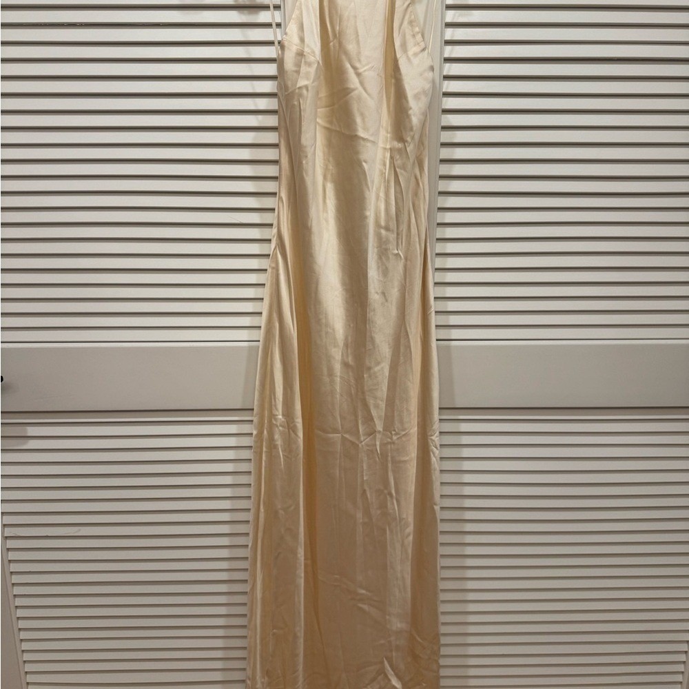 Reformation Jeany Silk Dress Fior Di Latte Cream Brand New Size L - Picture 9 of 11